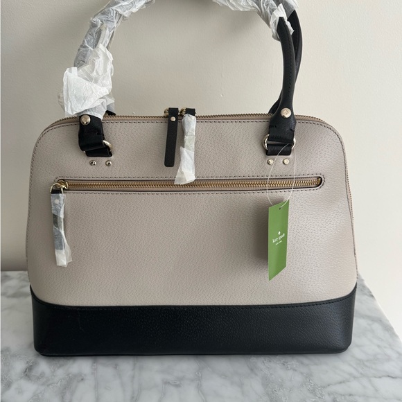 New With Tags! Kate Spade Rachelle Berkeley Lane Satchel - Beige/Black - Picture 3 of 9